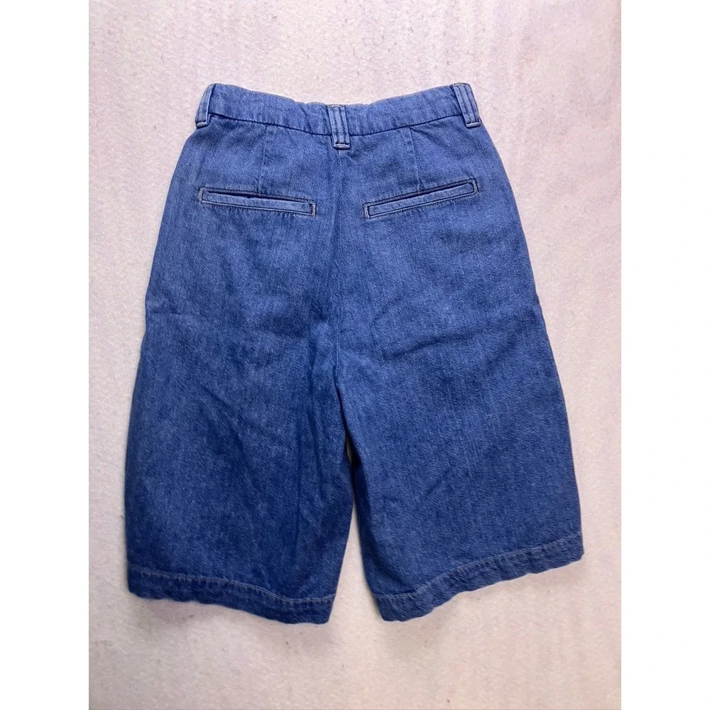 DL1961‎ Hepburn Pleated Short Women 23 Blue High Rise Bermuda Denim